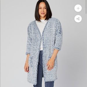 XCVI WEARABLES AWASSI CARDIGAN, BLUE PRINT NWT